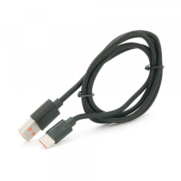Кабель USB для Type-C (male to male), 10A, Підтримка SCP, QC3.0, PD до 240Вт, 480Mbps, довжина 1.0м, обплетення, Black, Box