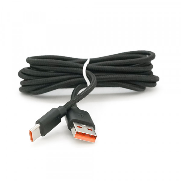 Кабель USB для Type-C (male to male), 10A, Підтримка SCP, QC3.0, PD до 240Вт, 480Mbps, довжина 1.5м, обплетення, Black, Box
