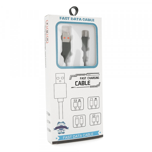Кабель USB для Type-C (male to male), 10A, Підтримка SCP, QC3.0, PD до 240Вт, 480Mbps, довжина 1.5м, обплетення, Black, Box