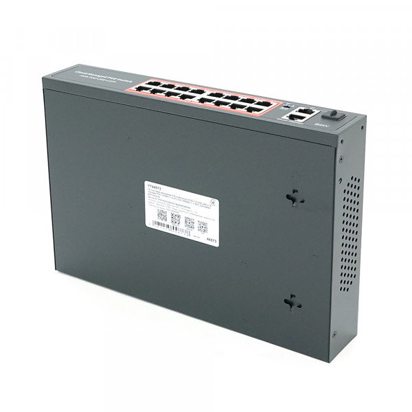 16-портовий керований PoE комутатор YOSO YO316G-240 з 16 портами POE 100Мбіт + 2 UP-Link 1000Мбіт + 1 SFP, 52V/240W. APP-Amitres