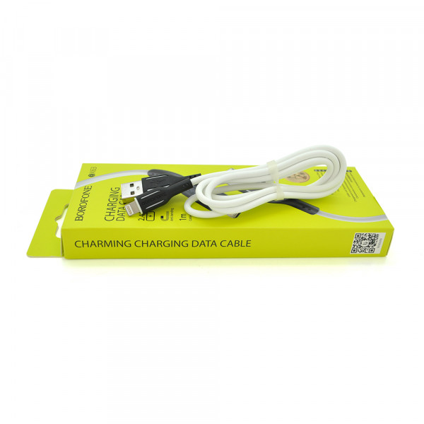 Кабель Borofone BX63, USB-Lighting, 2.4A, довжина 1м, White, BOX