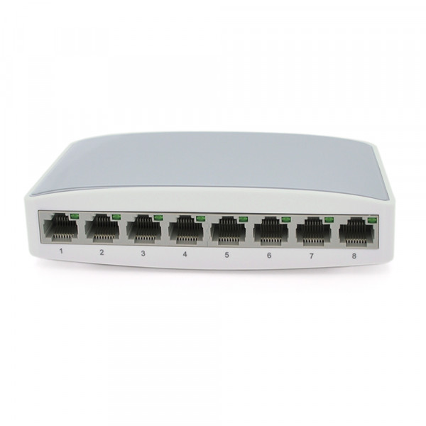 Комутатор Gigabit Ethernet ONV-H3008S у пластиковому корпусі, 8*1000Мб портів, 5В 1Ач, 140х78х32