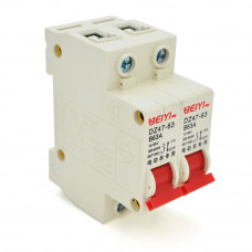 Автоматичний вимикач змінного струму BEIYI DZ47-63-2P-B63A, B63, 300-800W. 12-96V