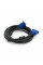 Кабель Merlion VGA 3+2 4m, male to male (тато-тато), 2 ферити, чорно-синій, пакет Q100