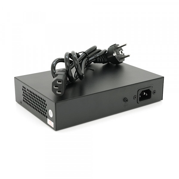 8ми портовий PoE комутатор з автоперезапуском ONV-H1108PLD, 8хРоЕ 100 Мбіт + 2хUplink 100 Мбіт до 250м, IEEE802.3af/at, загальна потужність 120Вт