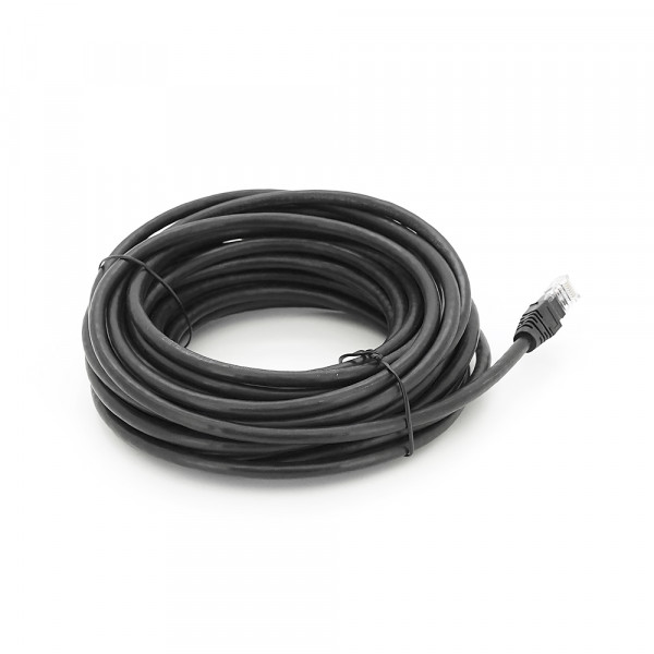 Патч-корд литий RITAR, UTP, RJ45, Cat.6, 10m, чорний, Cu (мідь) Q100