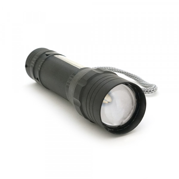 Ліхтарик Bailong BL-19, 3+1 режим, алюміній, вбудований акум, USB кабель, Box