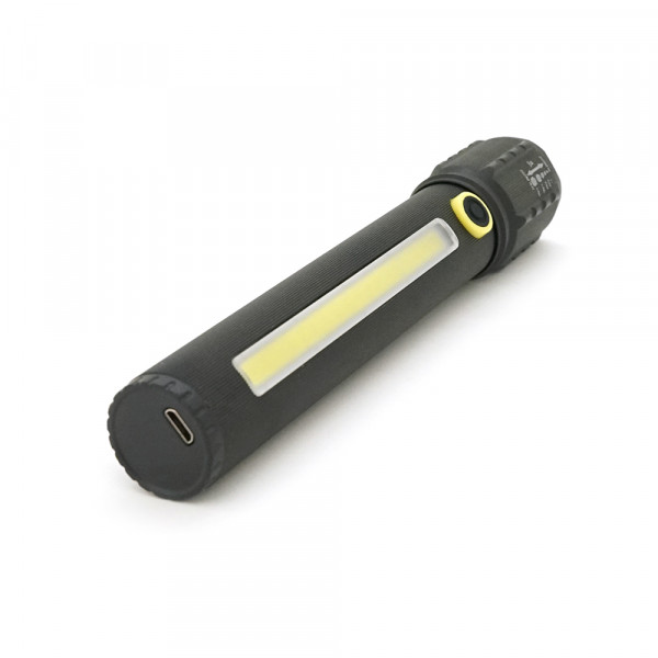 Ліхтарик Bailong BL-C73-P50, алюміній, вбудований акум, USB кабель, BOX
