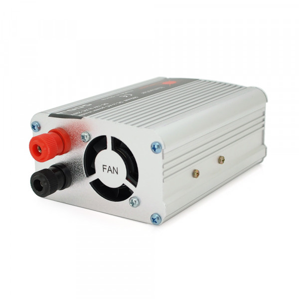 Інвертор напруги Himastar500W (DC:250W), 12/220V з апроксимованою синусоїдою, 1 універсальна розетка, 1*USB (DC:5V/2.4A), клеми+затискачі, Q40