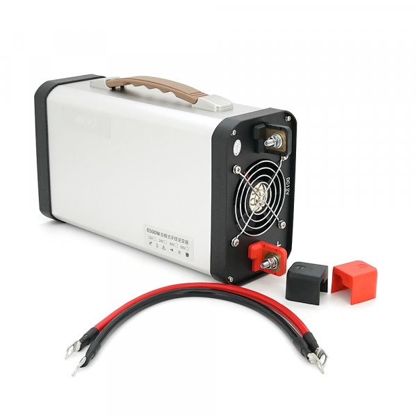 Інвертор напруги AEV6500W, 3000W, 12/220V з апроксимованою синусоїдою, 2 універсальні розетки, 2*USB (DC:5V/2.4A), клемні дроти, BOX