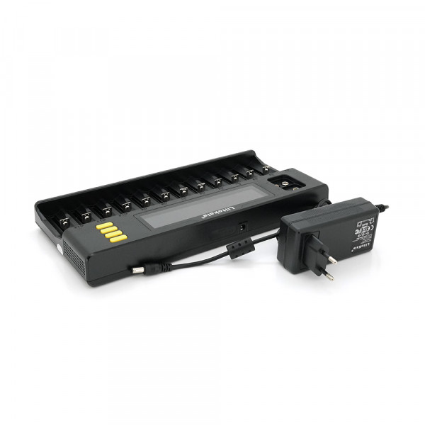 ЗУ універсальне Liitokala Lii-S12, 12+2 каналів, Ni-Mh/Li-ion/LiFePo4/крона, 220V/12V, LED+LCD, Box