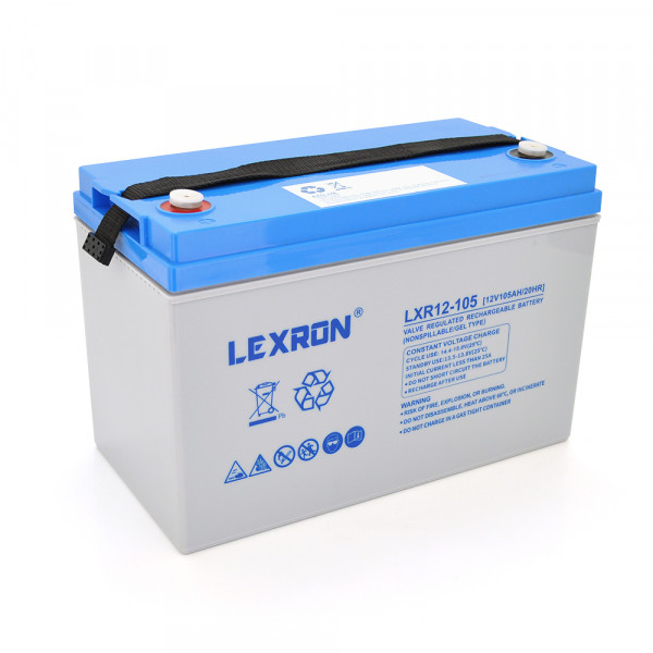 Акумуляторна батарея Lexron LXR12-105 GEL 12V 105AH DEEP CYCLE (330 x 171 x219) 30 kg