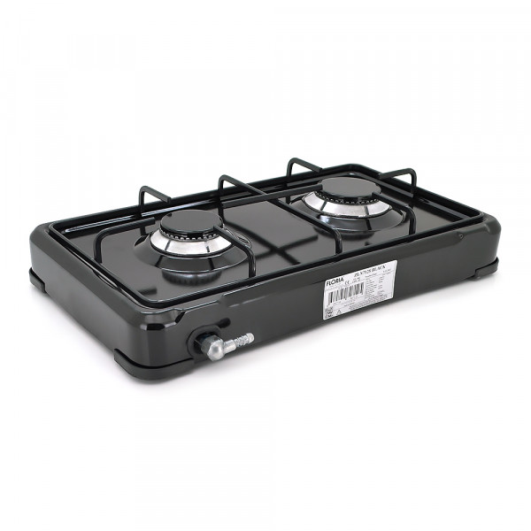 Газова плита Floria ZLN7128, 2 комфорки, Black