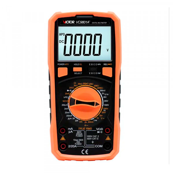 Мультиметр Victor VC9801A, вимірювання: V, A, R, С, F