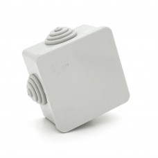Коробка розподільна, СOURBI 65х65х40 сіра з кабельними вводами, IP54 (негорюча)