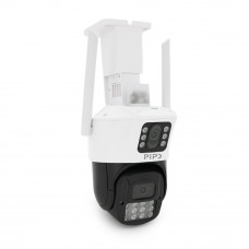 4+4Мп Wi-Fi/LAN відеокамера з двома об'єктивами вулична SD/картка PP-IPC34D4MP20 PTZ 2.8mm ICSee