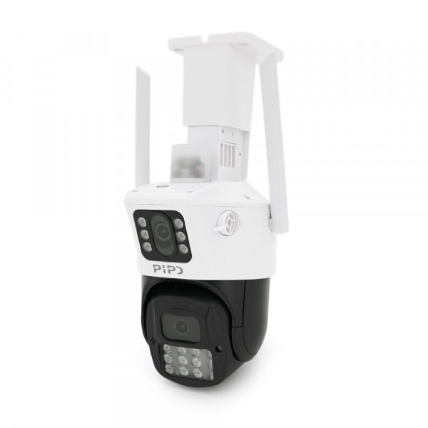 4+4Мп Wi-Fi/LAN відеокамера з двома об'єктивами вулична SD/картка PP-IPC34D4MP20 PTZ 2.8mm ICSee