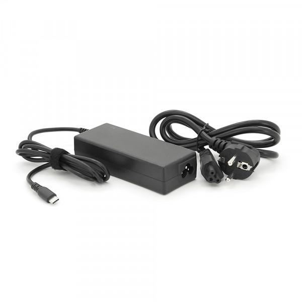 Блок живлення MERLION для ноутбука DELL 90W штекер Type-C, довжина 0,9м + кабель живлення