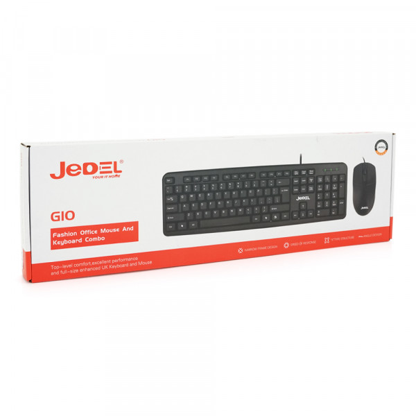 Комплект дротовий KB+Mouse JEDEL G10, USB, (Eng / Pyc), Box