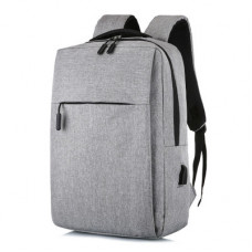Рюкзак для ноутбука Merlion 14", вихід під USB-кабель, 32х11х41 см, Grey