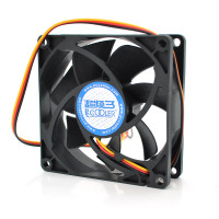 Кулер корпусний Pccooler F82, 80x80x25mm, 12V/0.07A, RPM 1400±10%, 3-pin + MOLEX, Black, Box