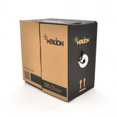 Кабель КНП UTP-cat.6 (4*2*0.54), Merlion, (CCA), для зовн. робіт, 305м, Black, Corton BOX, Q2