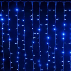 Гірлянда 240LED (Водоспад) Blue, 8 режимів, 3*2метра, прозора ізоляція, BOX