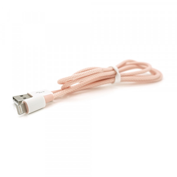 Кабель iKAKU KSC-723 GAOFEI smart charging cable for iphone, Pink, довжина 1м, 2.4A, BOX