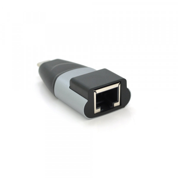 Перехідник  Type-C (тато)/RJ-45 (мама), chip:RTL8153, 1000Mbps, Black