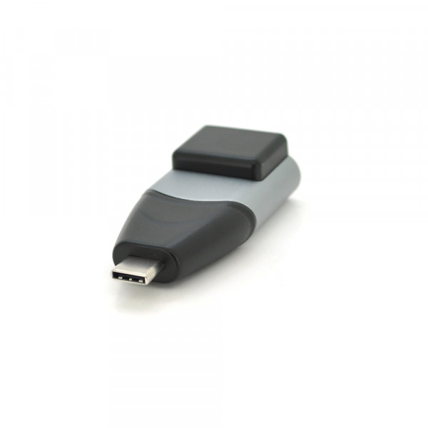 Перехідник  Type-C (тато)/RJ-45 (мама), chip:RTL8153, 1000Mbps, Black