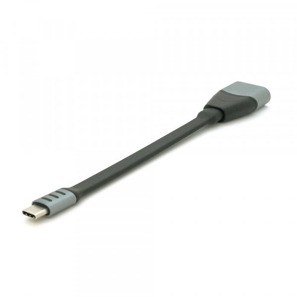 Конвертер Type-C (тато)/HDMI(мама), 18cm, плоский, Black-gray