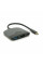 Хаб Type-C(тато) пластиковий, HDMI(мама)+USB3.0(мама)+PD(мама), 23cm, Black