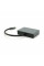 Хаб Type-C(папа) алюмінієвий, HDMI(мама)+VGA(мама), 23cm, Silver