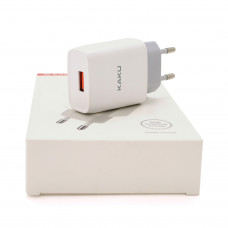 СЗУ AC100-240V iKAKU KSC-215 NATU, 1xUSB, 5V/2.1A, White, Box