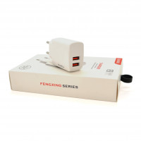 СЗУ AC100-240V iKAKU KSC-179 FENGXING, 2xUSB, 2.4A, White, Box