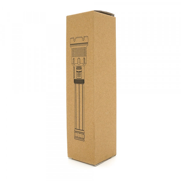 Ліхтар ручний Voltronic XHP90.2, 1LED XHP110, 72W, бічний світлодіод, 7 режими, ZOOM, 2х18650/без Акб, Black, IP40, кабель USB-micro, 260х60х35мм, BOX
