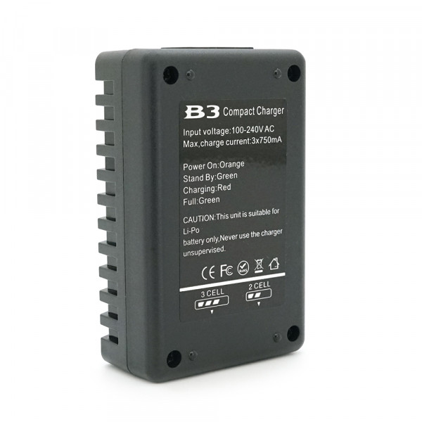 Зарядний пристрій B3Mini для літієвих акумуляторів 2S-3S DC 7.4V/11.1V 750mA/Max, з індикацією, BOX + перехідник