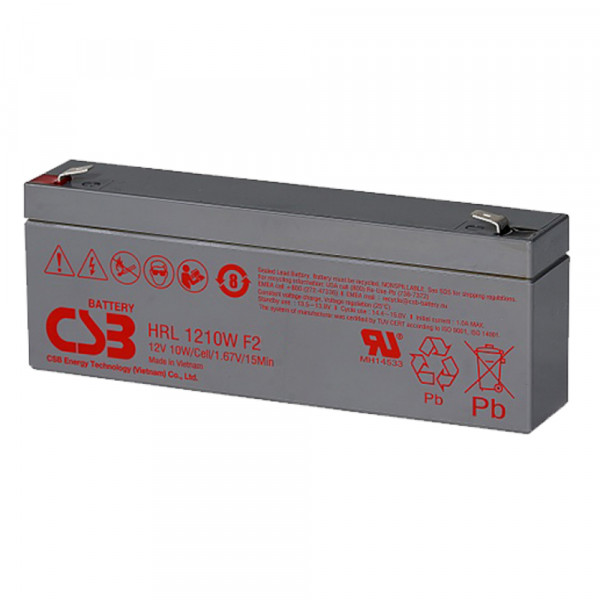 Акумуляторна батарея CSB HRL1210WF2FR 12V 2.3Ah (178х34х64мм)