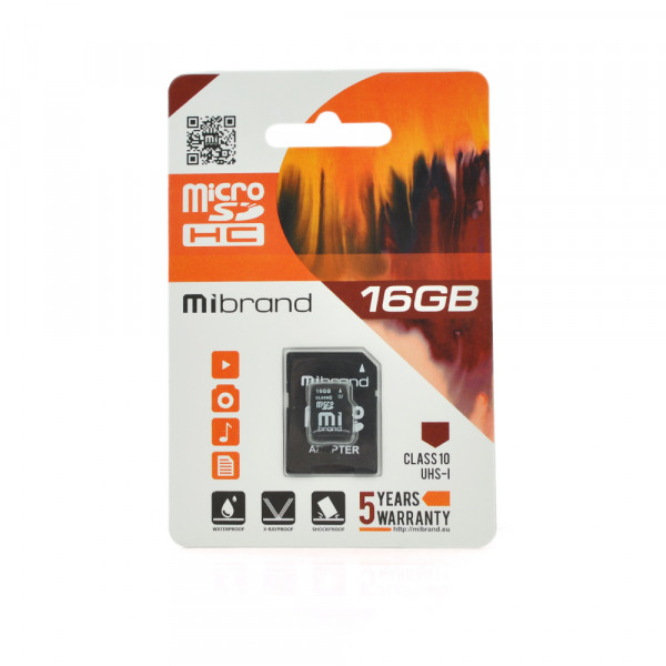 Карта пам'яті Wibrand microSDHC Class 10 UHS-I, 16GB