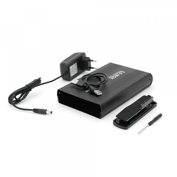 Карман , 3,5 "алюмінієвий корпус, інтерфейс USB2.0 SATA, Black