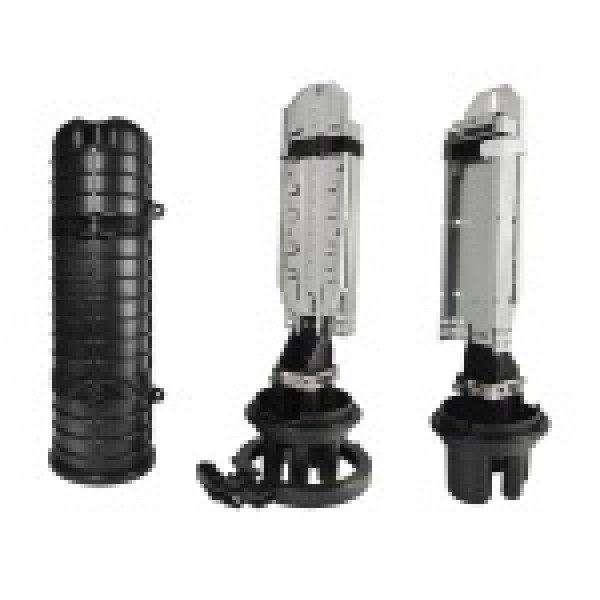 Муфта оптична Crosver FOSC-TB400/24-1-24 тупикового типу, герметична, 5 вводів, 4 касети, до 48 зварок