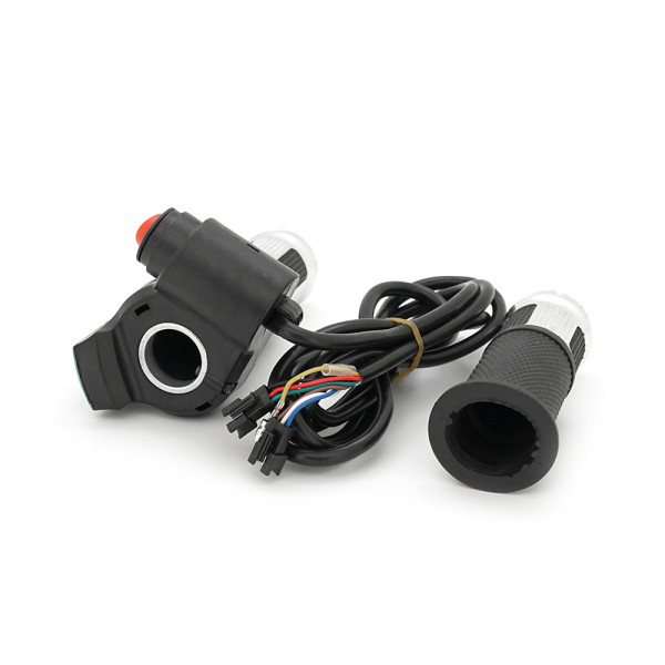 Ручка газу з кнопкою для електровелосипеда 12-72V+вольтметр, Box
