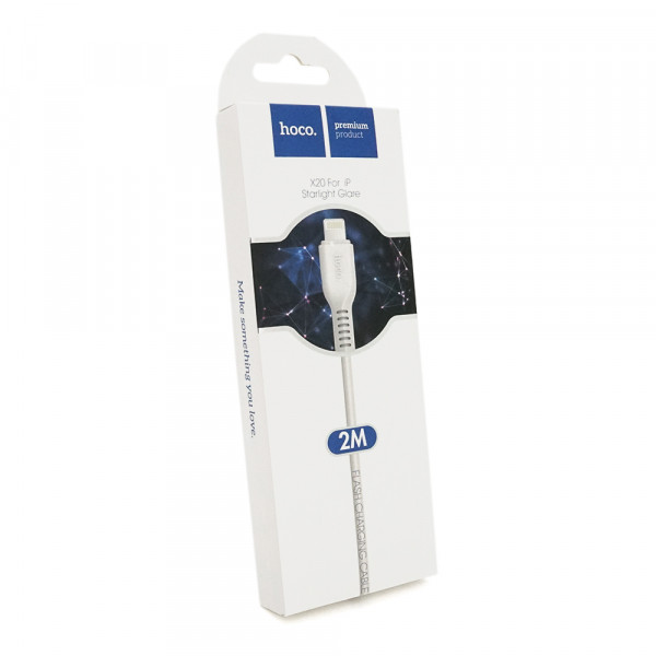 Кабель Hoco X20, Lightning-USB, 2A, White, довжина 2м, BOX