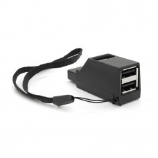 Портативний USB HUB 3.0 на 1 порт USB3.0 + 2 порту USB2.0, Black, OEM