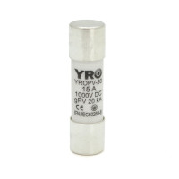 Плавкий запобіжник YROPV-30, 15A, 1000Vdc, 10×38mm, постійна напруга, 10 штук в упаковці, ціна за 1 штуку