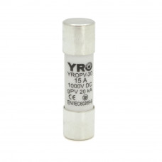 Плавкий запобіжник YROPV-30, 15A, 1000Vdc, 10×38mm, постійна напруга, 10 штук в упаковці, ціна за 1 штуку