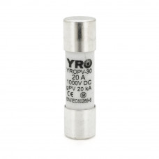 Плавкий запобіжник YROPV-30, 20A, 1000Vdc, 10×38mm, постійна напруга, 10 штук в упаковці, ціна за 1 штуку