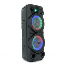 Потужна акустична система з підсвічуванням ZQS8210, 2*20W, 1*Bluetooth мікрофон, пульт, вбудований акум 4500mAh, живлення 220В, Black, Box