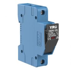 Корпус під плавкий запобіжник YROPV-32B DC FUSE 32A 1000V, на DIN-рейку, під запобіжник 10*38mm, синій