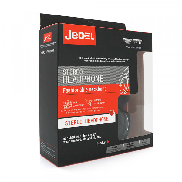 Навушники провідні Jedel JD-868, з мікрофоном, Black, Box